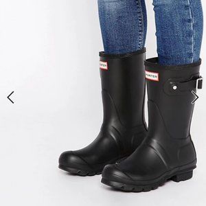 Hunter original short black boots